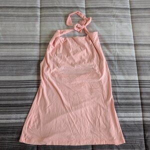 EUC Splendid pink Tie Neck Halter Top Pima Cotton sleeveless tank Medium shirt